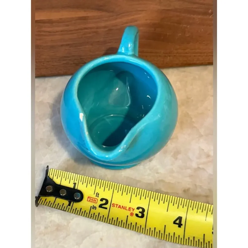 Metlox poppy trail vintage turquoise creamer